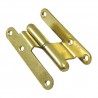 Zawias do drzwi 95x52mm stal mosiądzowany łamany rozłączny LEWY (pl) mod. 2