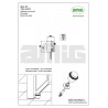 Odbój drzwiowy 20x30mm INOX odbojnik podłogowy mod.301
