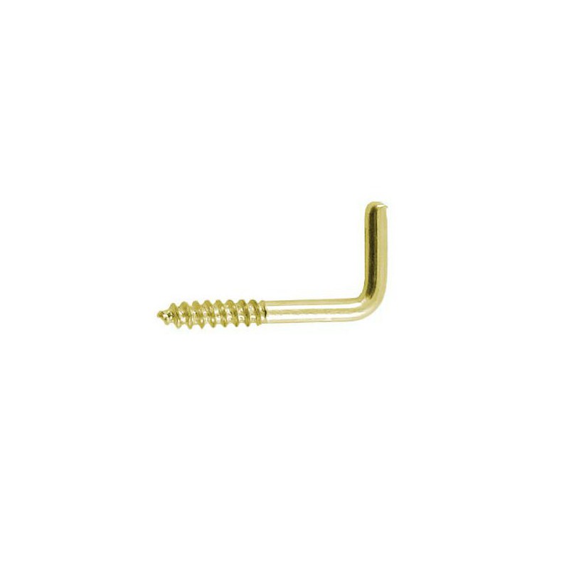Hak prosty haczyk wkręcany 2,5x25mm mosiądzowany 24 szt.