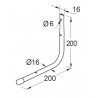 Hak prosty 20cm ref. 379