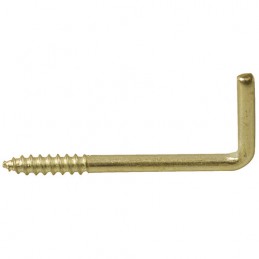 Hak prosty 3,7x50mm haczyk wkręcany mosiądzowany 10szt.