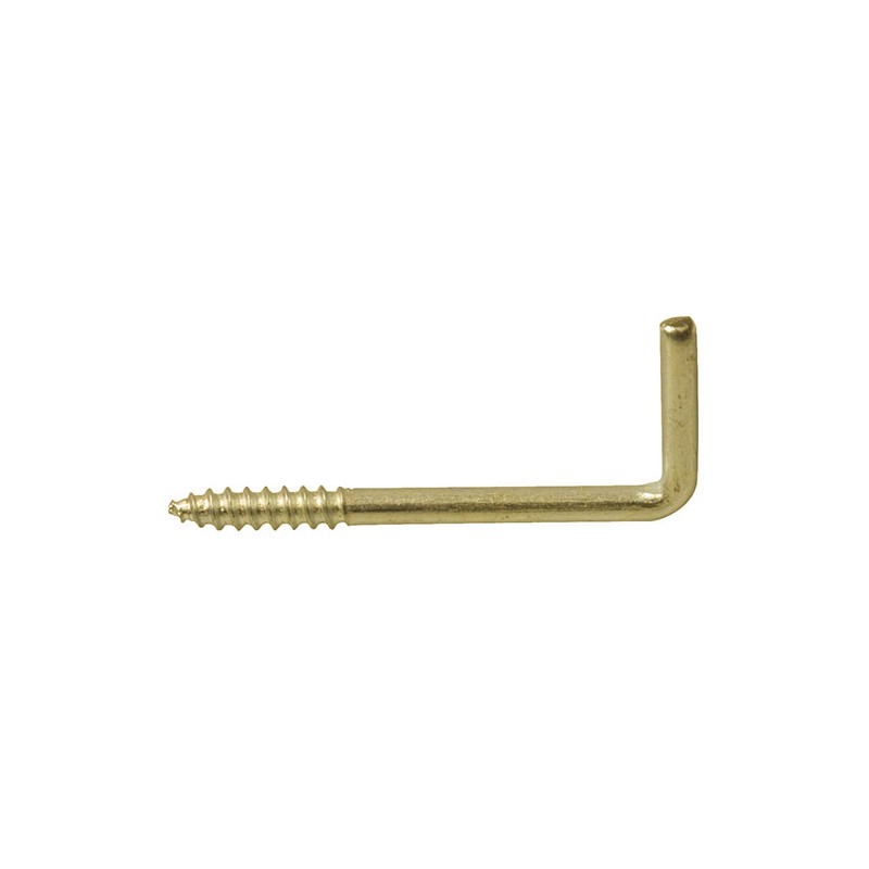 Hak prosty 3,7x50mm haczyk wkręcany mosiądzowany 10szt.