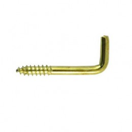 Hak prosty 3x30mm haczyk wkręcany mosiądzowany 22 szt.