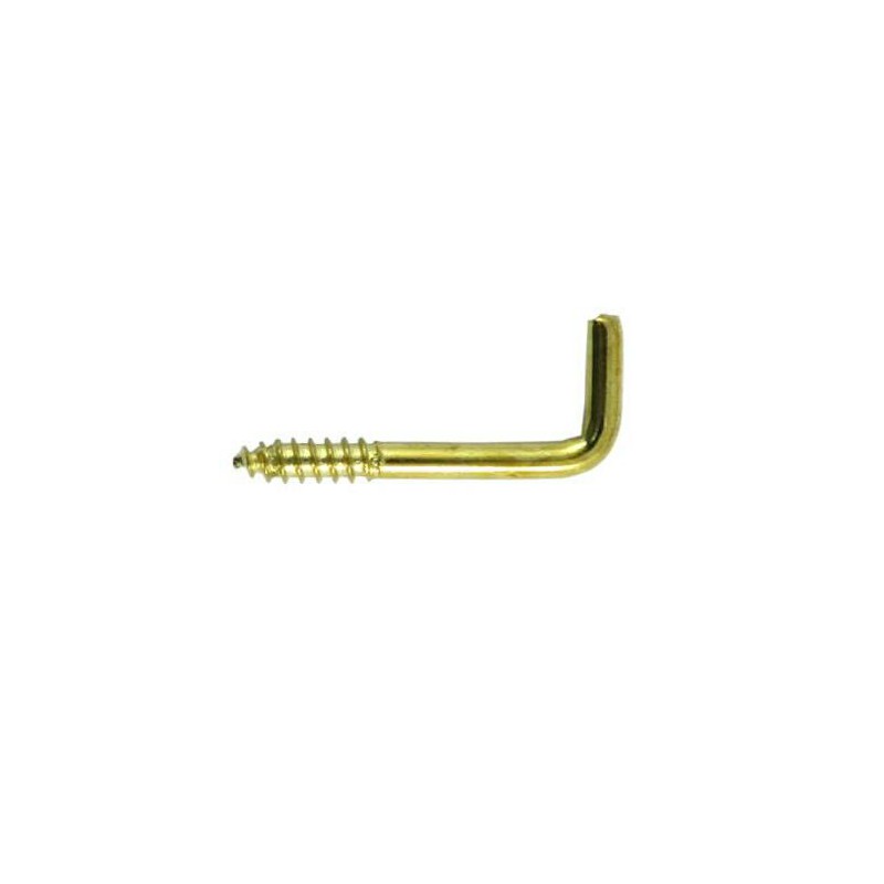 Hak prosty 3x30mm haczyk wkręcany mosiądzowany 22 szt.