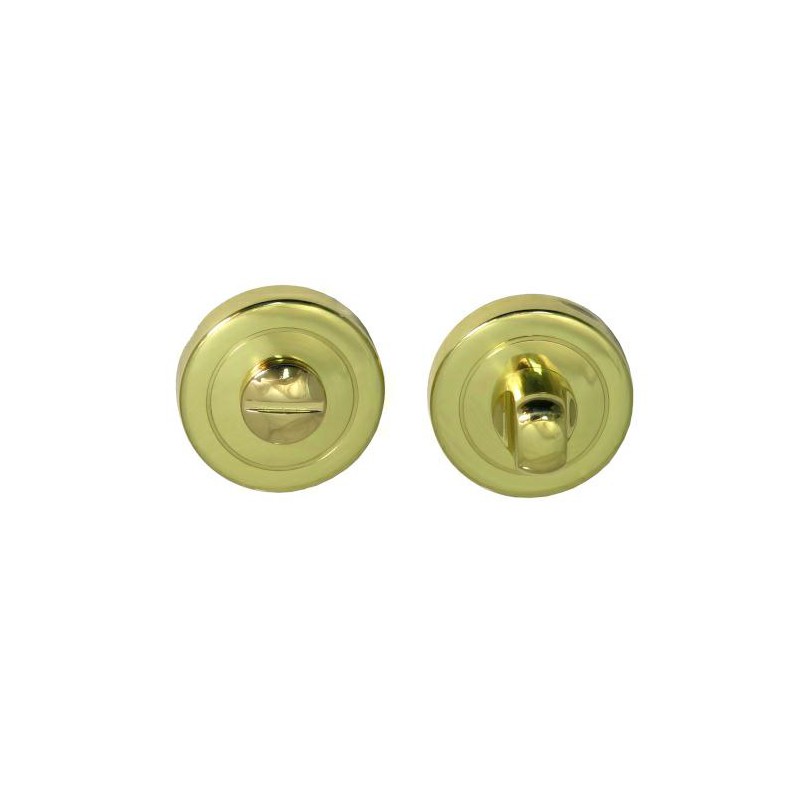 Szyld WC okrągły 50mm mosiężny szyld z pokrętłem t. 6mm mod. 2233W310