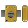 Zamek wierzchni bębenkowy 96x66mm złoty mod. 80