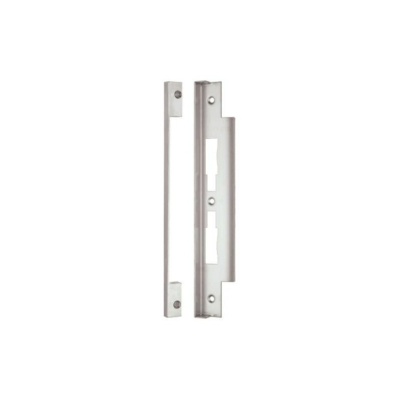 Zaczep z najazdem do drzwi dwuskrzydłowych 13mm inox