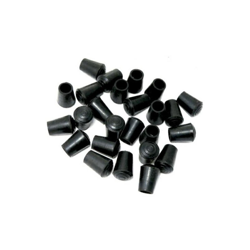 Nakładki meblowe gumowe 12mm na nogi krzesła czarne mod. 656 25sztuk