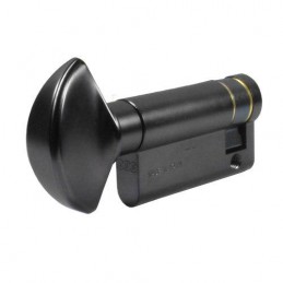 Wkładka jednostronna z gałką 65mm 10/55G czarny mat mod.600