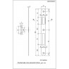 Zaczep na futrynę brązowy do zamka PATENT GRANDE i SICURREZA 22x238mm