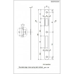 Zaczep na futrynę niklowany do zamka PATENT GRANDE i SICURREZA 22x238mm