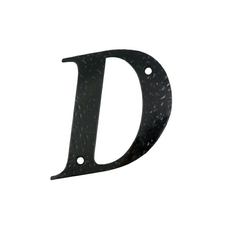Litera D 10cm czarna stalowa DIS