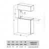 Podpórka KUBE 7 chrom 2szt. R440