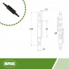 Zawias meblowy ozdobny 100mm czarny 2szt. mod. 555 BAG