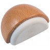 Odbój drewniany buk / biały 48x23mm odbojnik podłogowy mod. 406