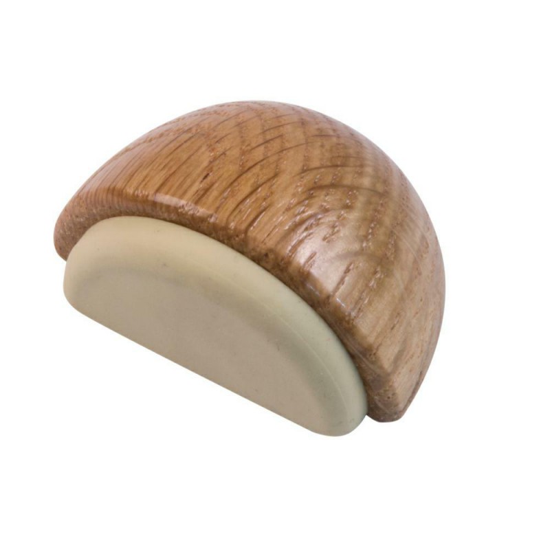 Odbój drewniany dąb / beż 48x23mm odbojnik podłogowy mod. 406