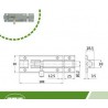 Zasuwka 501-100 aluminium srebrna