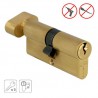 Wkładka z gałką do drzwi 80mm G40/40 mosiądz satyna mod. 9700