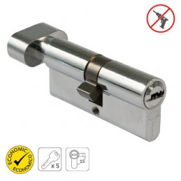 Wkładka z gałką do drzwi 90mm G45/45 chrom połysk mod. 9800