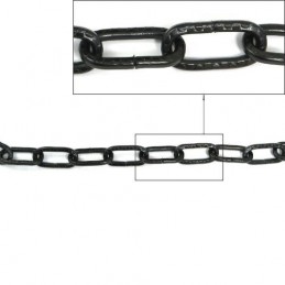 Łańcuch dekoracyjny czarny oczko 9x29mm 1mb mod.30275