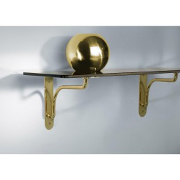 Wspornik półki stalowy mosiądzowany 110x140mm PALLADIO 14