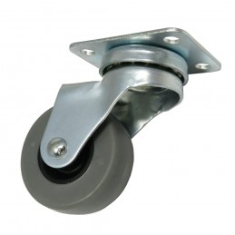 Kółko gumowe 40mm obrotowa płytka szare 17kg mod. 2502