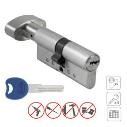 Wkładka z gałką 80mm G40/40 chrom mat podwójne sprzęgło mod. 10000