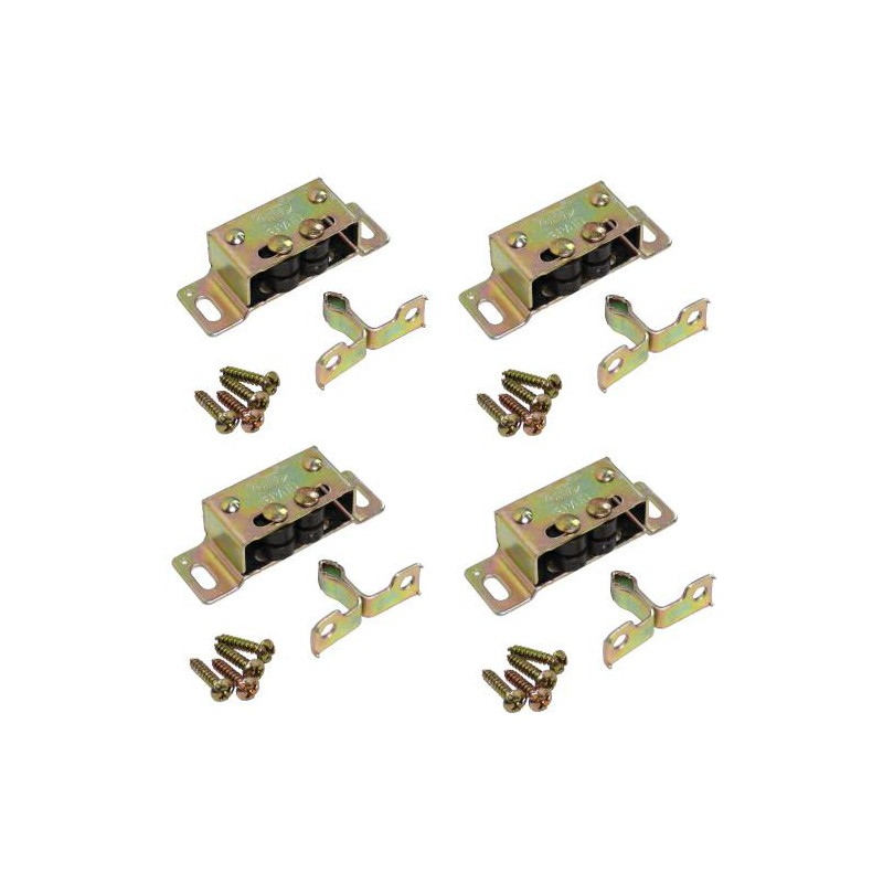Zatrzask rolkowy 46x15mm żółty ocynk nylonowe rolki mod.15 4szt.