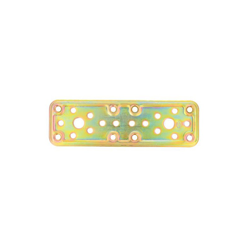 Łącznik płaski 160x50mm żółty ocynk mod.500 płytka do konstrukcji drewnianych
