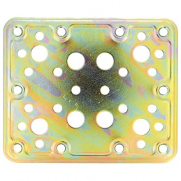 Łącznik płaski stalowy 120x100 żółty ocynk mod.504 do konstrukcji drewnianych