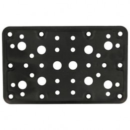 Łącznik płaski 160x100mm czarny mod.504 płytka perforowana