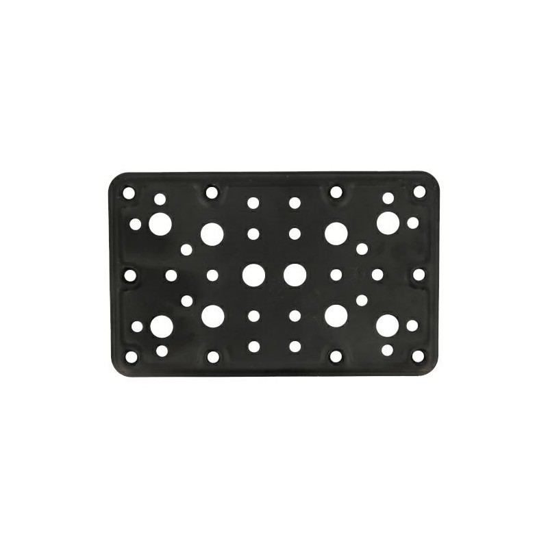Łącznik płaski 160x100mm czarny mod.504 płytka perforowana
