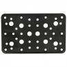 Łącznik płaski 160x100mm czarny mod.504 płytka perforowana