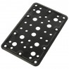 Łącznik płaski 160x100mm czarny mod.504 płytka perforowana