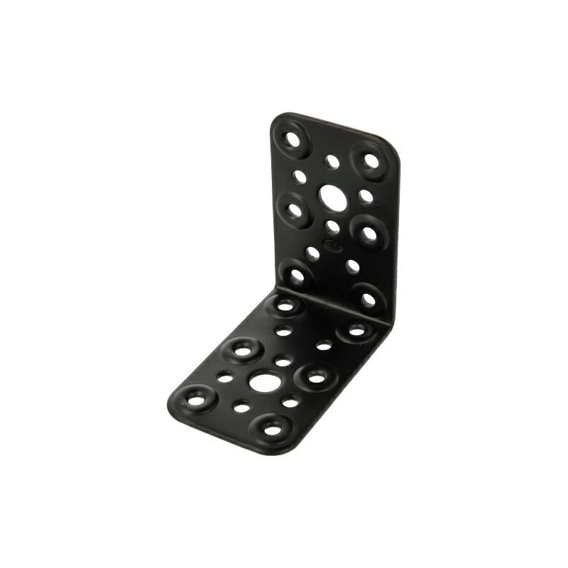 Kątownik montażowy 80x80x50mm Łącznik kątowy do belek czarny mod.300