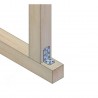Kątownik montażowy 90x50x50mm żółty ocynk mod. 307 łącznik kątowy