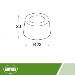 Odbój gumowy 23x23mm biały odbojnik podłogowy 2szt. mod. 410 DIS
