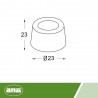 Odbój gumowy 23x23mm biały odbojnik podłogowy 2szt. mod. 410 DIS
