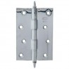 Zawias do drzwi 100x70mm mosiądz chrom połysk splatany mod. 1008