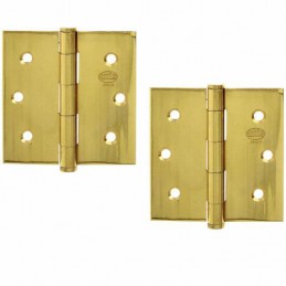 Zawias do drzwi 63x63mm mosiądz lakierowany splatany 2szt. mod. 3010