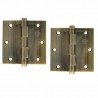 Zawias do drzwi 76x76mm mosiądz złoto antyczne splatany 2szt. mod. 3010
