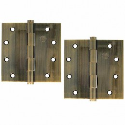 Zawias do drzwi 102x102mm mosiądz złoto antyczne splatany 2szt. mod. 3010
