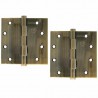 Zawias do drzwi 102x102mm mosiądz złoto antyczne splatany 2szt. mod. 3010