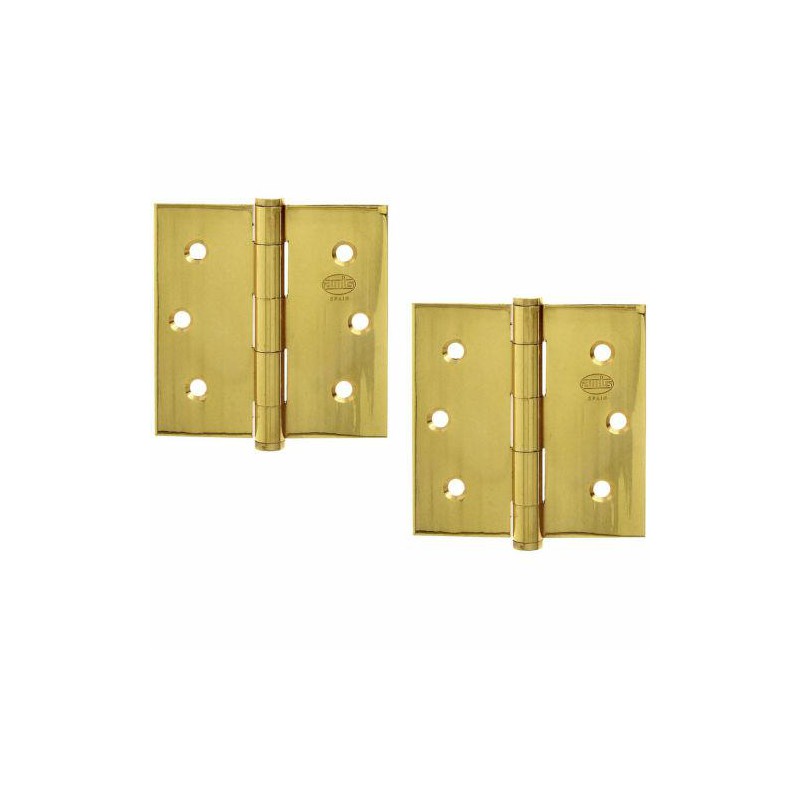 Zawias do drzwi 76x76mm mosiądz lakierowany splatany 2szt. mod. 3010