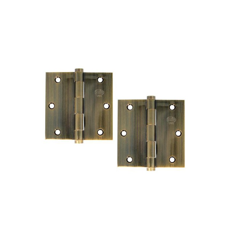 Zawias do drzwi 89x89mm mosiądz złoto antyczne splatany 2szt. mod. 3010