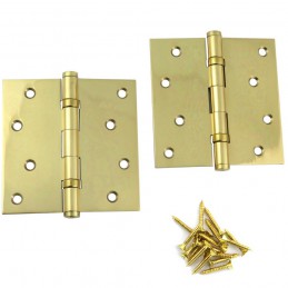 Zawias do drzwi 102x102mm mosiądz lakierowany splatany 2szt. mod. 3012