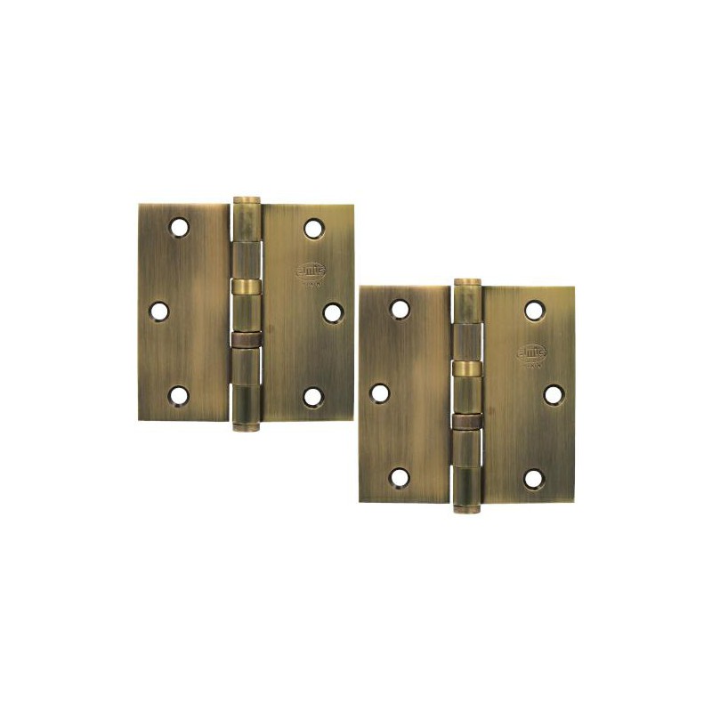 Zawias do drzwi 76x76mm mosiądz złoto antyczne splatany 2szt. mod. 3012