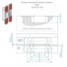 Zawias ukryty wpuszczany SYMBIO 30 max 60kg + osłonki chrom mat