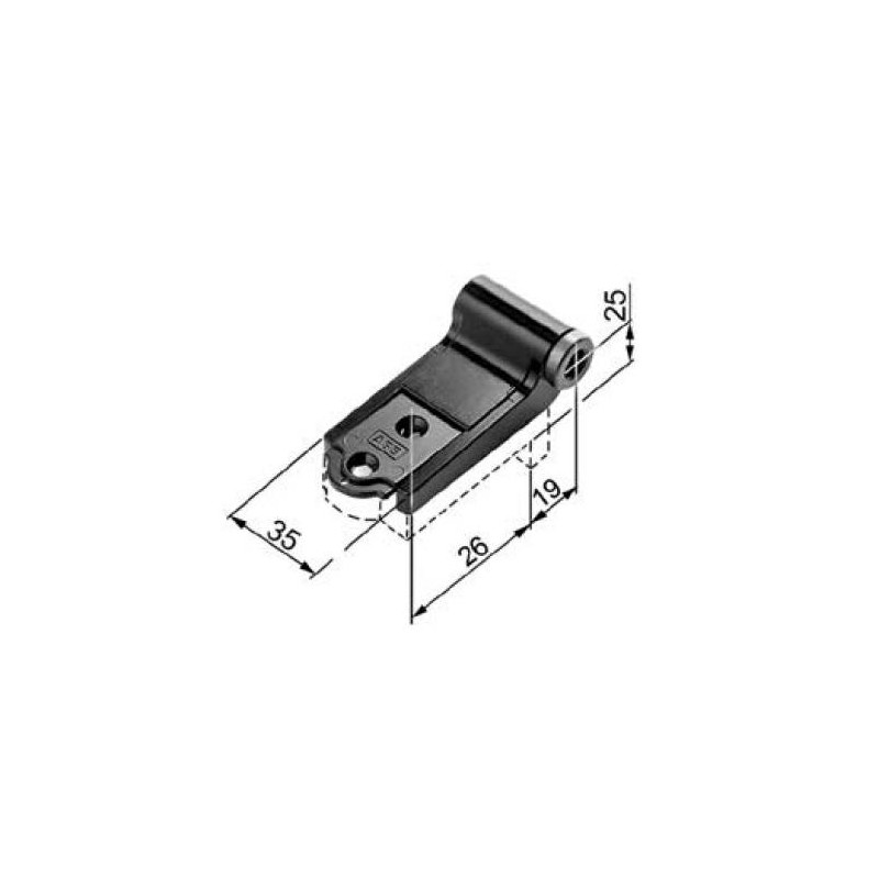 Zawias sreb.mat 25x56x35 AGB
