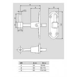 Zawias sreb.mat 86-115-100 Gr2